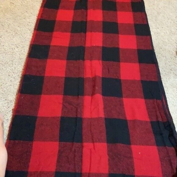 Marlboro Country Store Throw Blanket Buffalo Check Wool USA Made 58x72 Red Black
